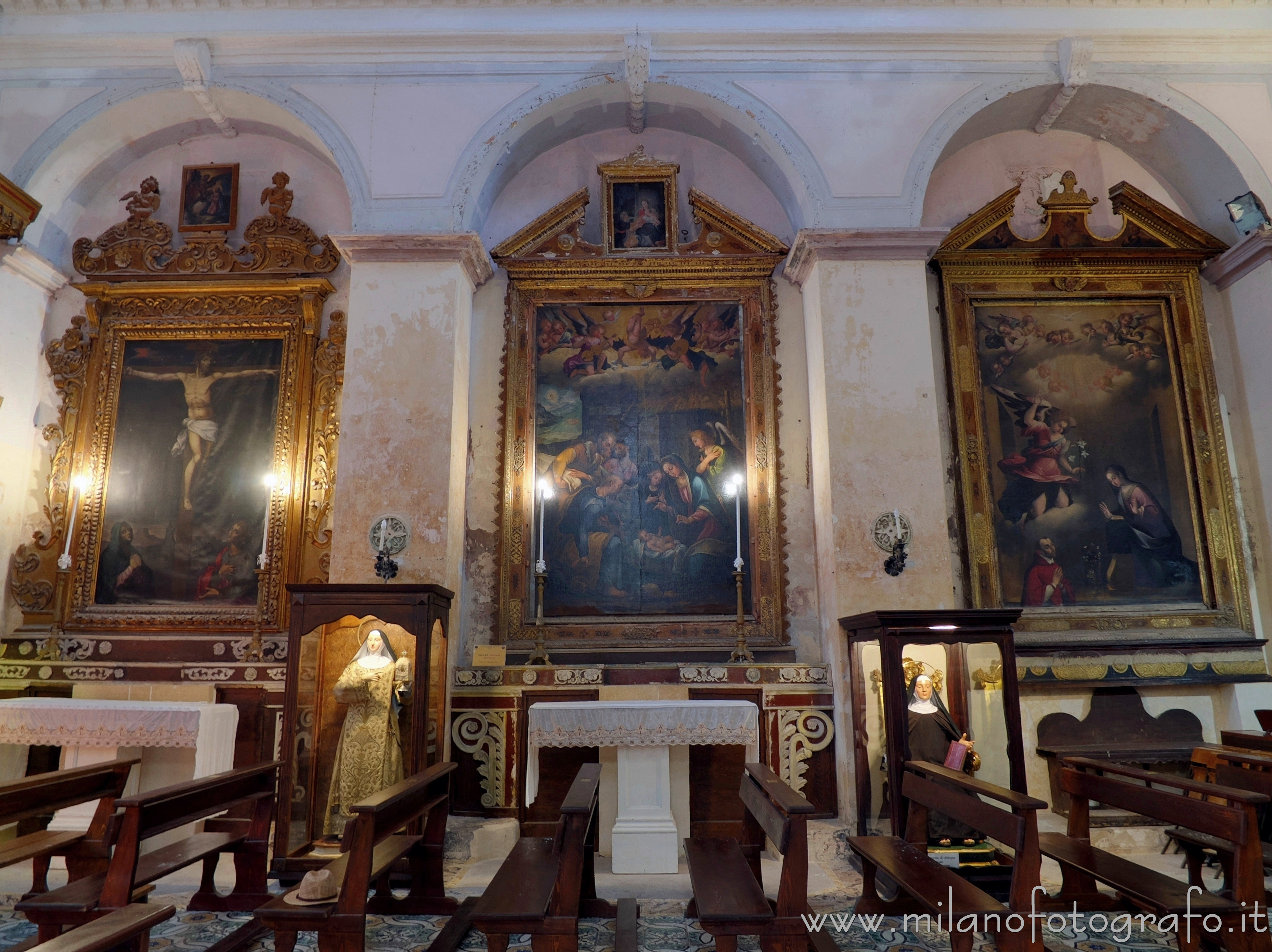 Gallipoli (Lecce, Italy) - Right internal wall of the Church of San Giuseppe